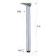 TABLE LEG CRB D.50 / H.710 / CHROME